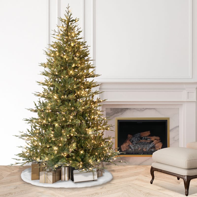 Puleo International 7.5' Pre-Lit Balsam Fir Artificial Christmas Tree