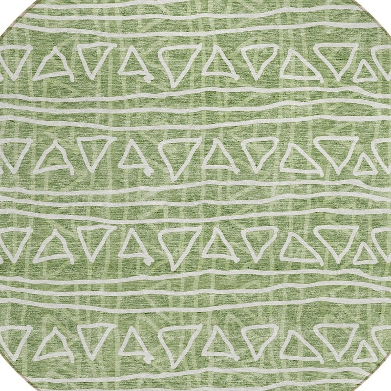 HomeRoots Geometric Transitional Rectangle Outdoor Rug
