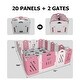 preview thumbnail 2 of 6, 20+2 Adjustable Shape Play Fence with Safety Lock Gate for Baby聽