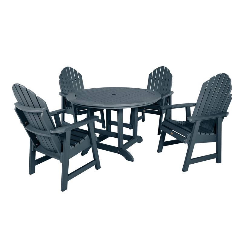 Hamilton 5-piece Outdoor Dining Set - 48" Round Table, Dining-height - Federal Blue