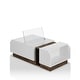 preview thumbnail 9 of 10, Furniture of America Podd Contemporary White 49-inch 3-Shelf Coffee Table