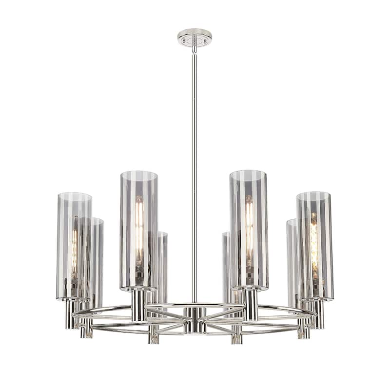 Innovations Lighting Downtown Urban - Crown Point - 8 Light 32" Stem Hung Chandelier with 12" Shade
