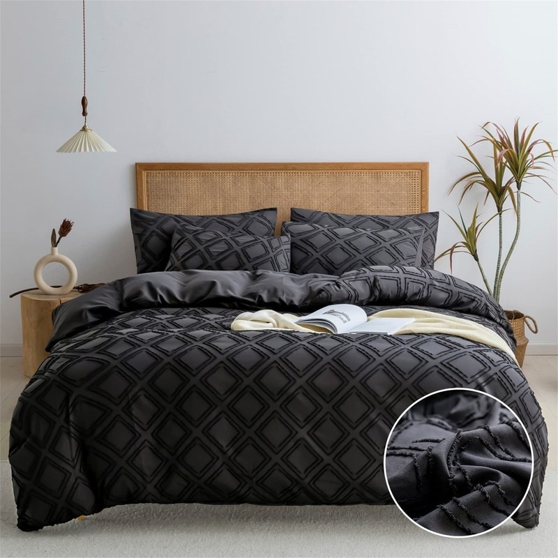 Chic Home Cosmo 12 Piece Bed in A Bag Comforter Set Black - Queen