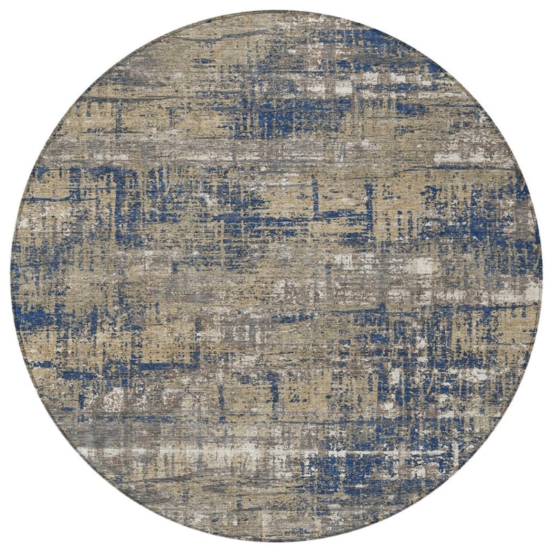 HomeRoots Geometric Transitional Rectangle Outdoor Rug
