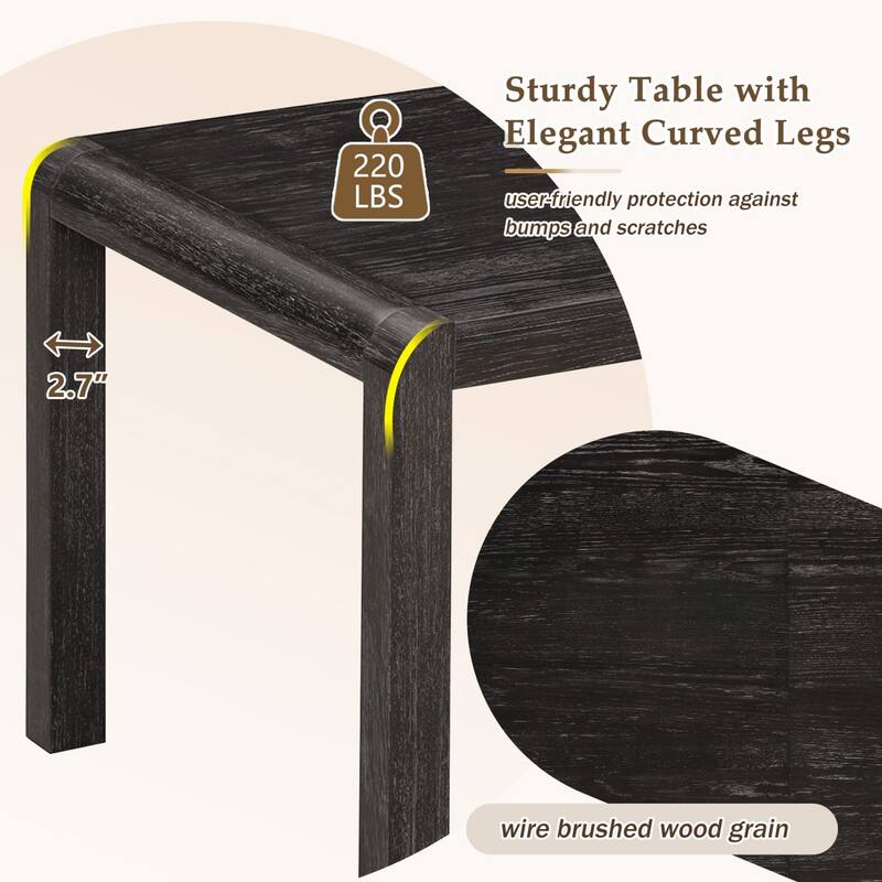 6-Piece Set, 59.8" Extendable Wooden Dining Table with 4 Chairs and 1 Bench