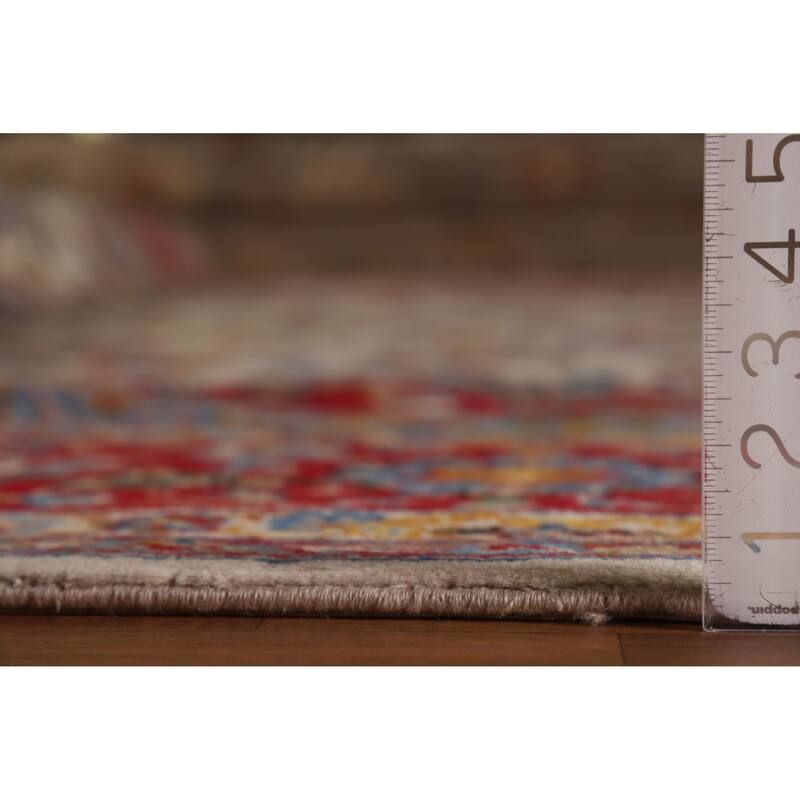 Hand Knotted Oriental 100% Wool Carpet Traditional Floral Beige & Ivories Najafabad Area Rug - 16' 1'' X 9' 11''