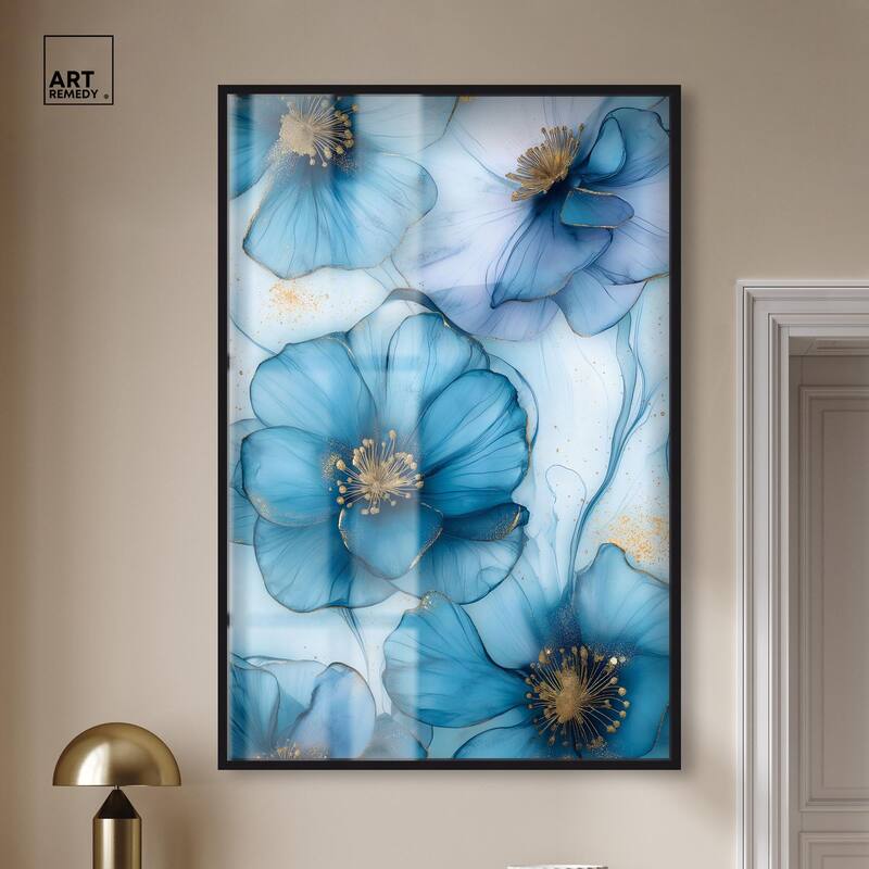 Gilded Cyanescence Shadowbox by Art Remedy