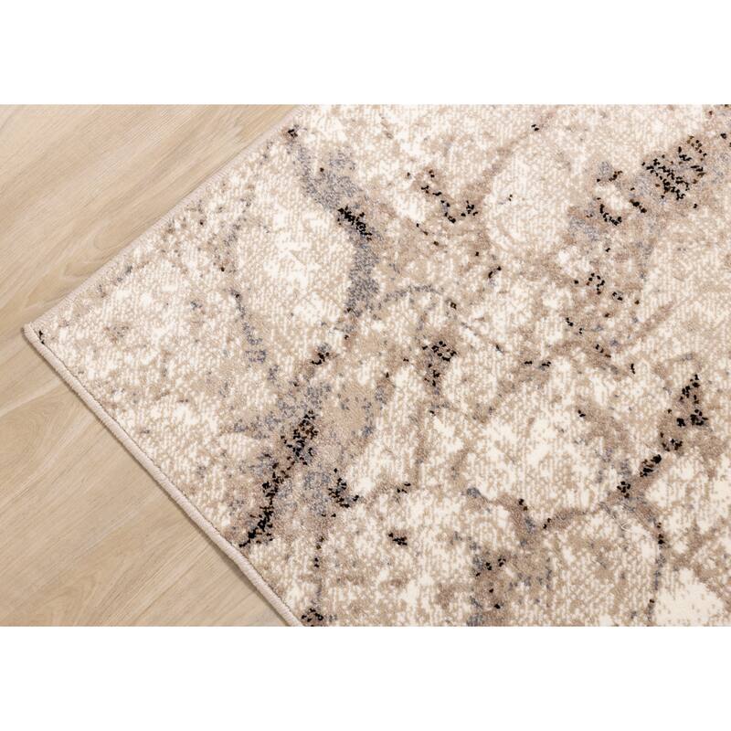 Covington Collection - Beige Marble Rug