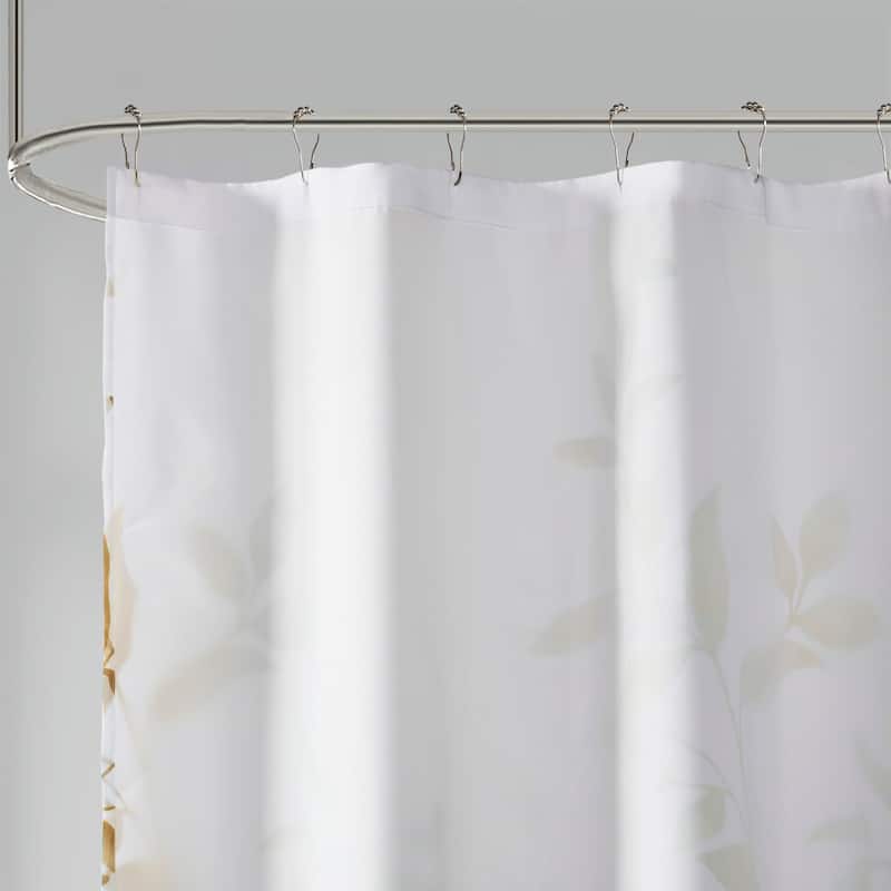 Madison Park Cecily Burnout Printed Shower Curtain