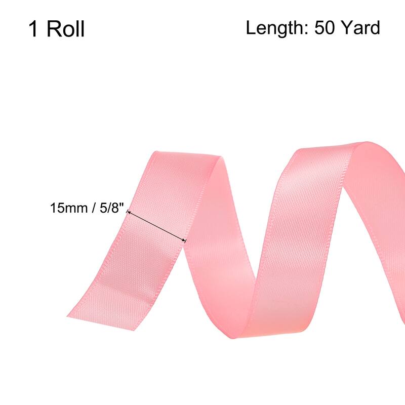 Satin Ribbon Grosgrain Thin Solid Silk Wedding Bouquet Ribbon Decor