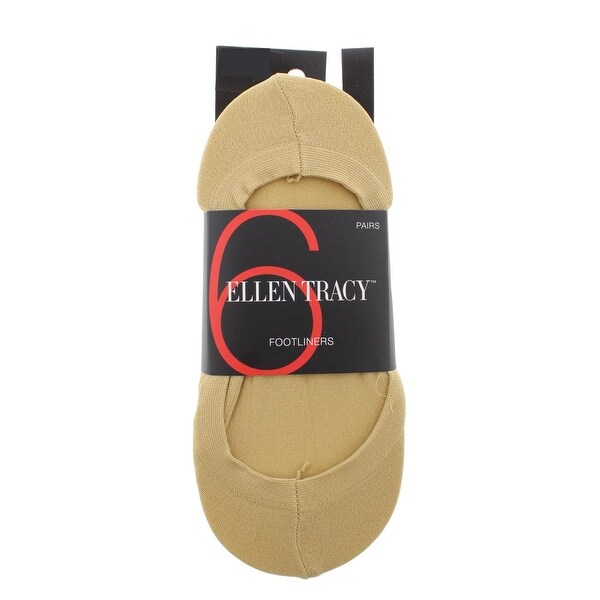 Ellen Tracy Womens Sock Liners 6 Pack Basic - 9-11