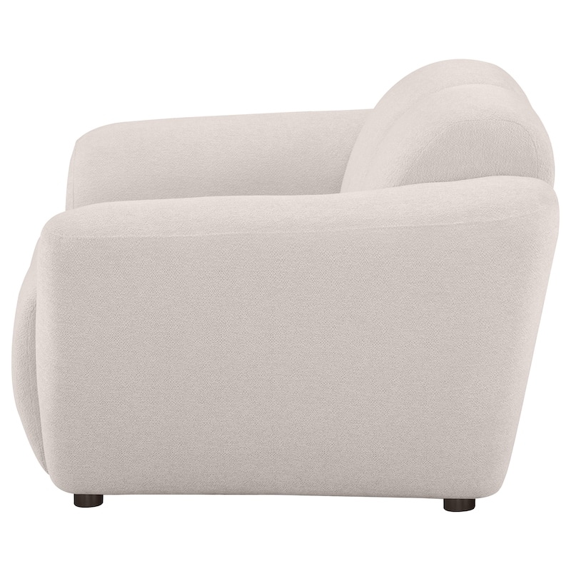 Destino Chenille Upholstered Splayed Arm Accent Chair Greige