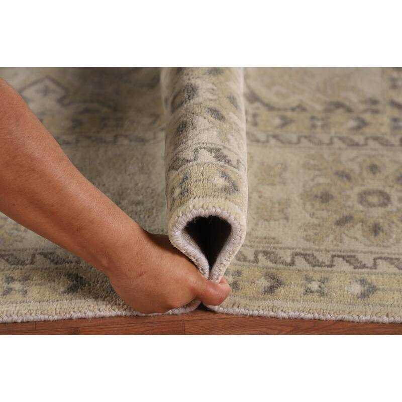 All-Over Oushak Oriental Area Rug Handmade Wool Carpet - 7'11" x 9'11"