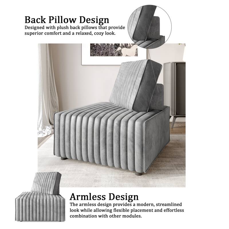 CraftPorch 9-Pieces Contemporary Clean-Line Linen Upholstered