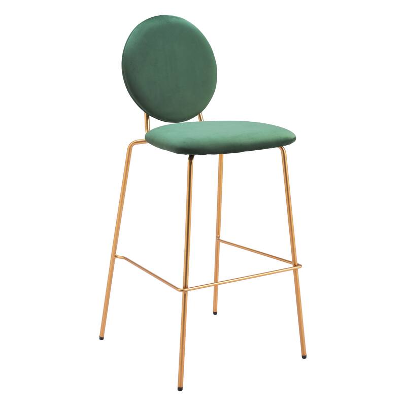 Odessa Barstool Green & Gold