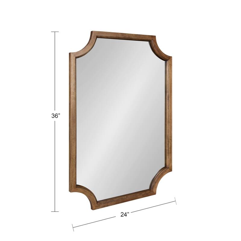Kate and Laurel Hogan Scalloped Wood Framed Mirror