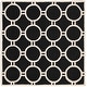 preview thumbnail 47 of 68, SAFAVIEH Handmade Cambridge Arah Modern Moroccan Wool Rug 6' Square - Black/Ivory - Square