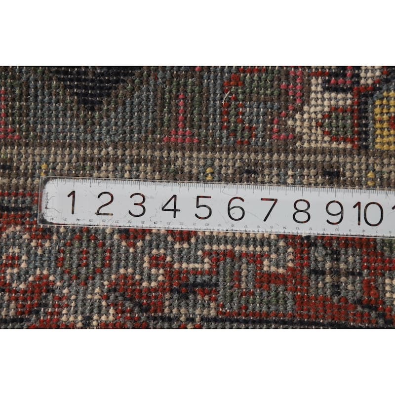 Hand Knotted Oriental 100% Wool Carpet Traditional Medallion Navy Blue & Blues Heriz (serapi) Area Rug - 5' 0'' X 3' 0''