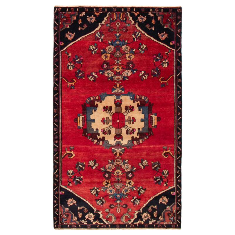 ECARPETGALLERY Hand-knotted Konya Anatolian Red Wool Rug - 5'1 x 8'9 - Red - 5'1 x 8'9