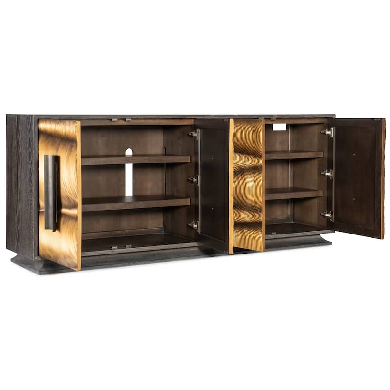 Hooker Furniture 628-85633 Melange 80" Wide Oak Veneer, Resin Accent