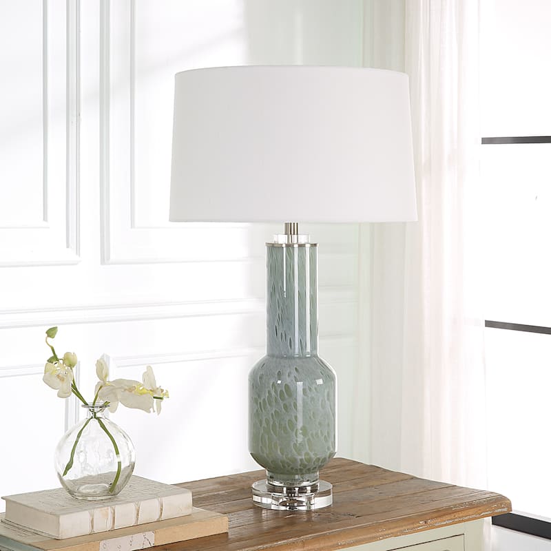 Uttermost Imperia Aqua Gray Table Lamp - 17 W x 30 H x 17 D (inches)