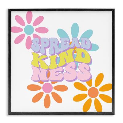 Stupell Groovy Spread Kindness Framed Giclee Art Design By Jesse Keith