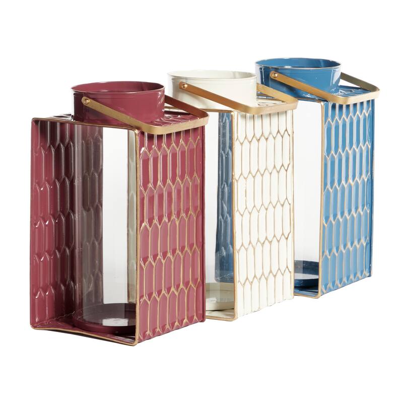 Multi Iron Coastal Lantern (Set of 3) - 7 x 6 x 17