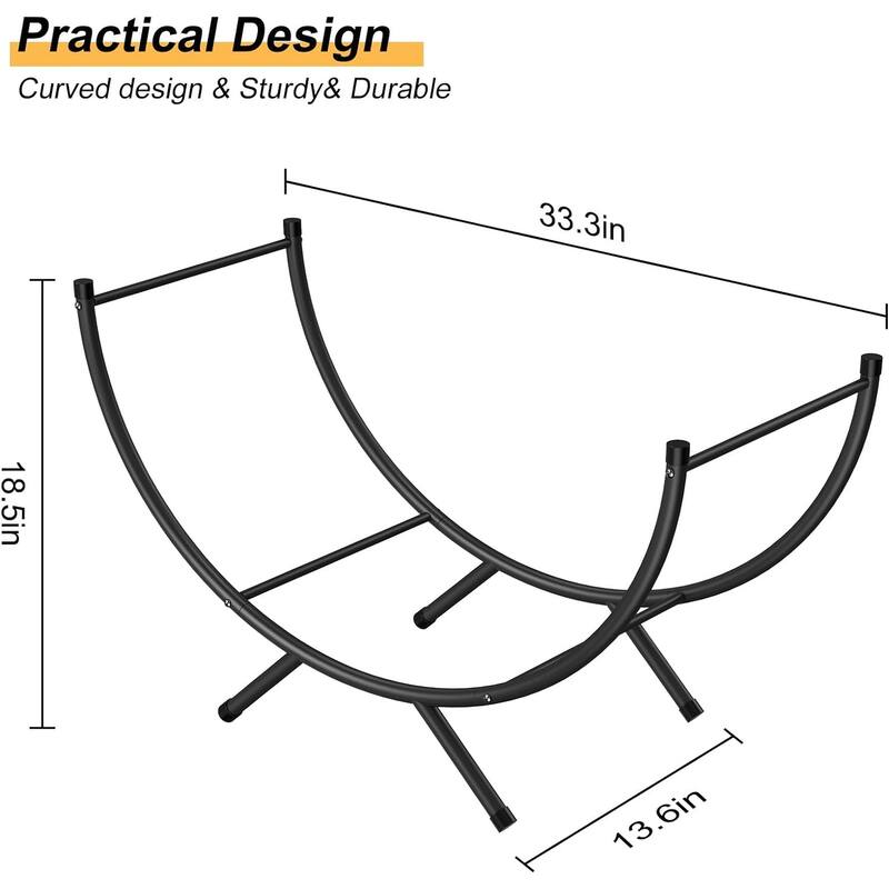 33 inches Metal Firewood Rack - 33.3 in