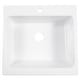 preview thumbnail 3 of 9, Parker Crisp White Fireclay 26" Single Bowl Quick-Fit Drop-In Farmhouse Apron Kitchen Sink (1 Hole) and Drain
