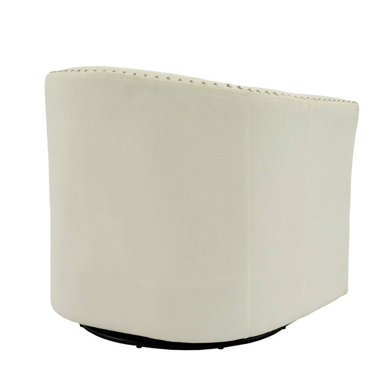 Nailhead Trim Upholstered Swivel Accent Chairs Set of 2