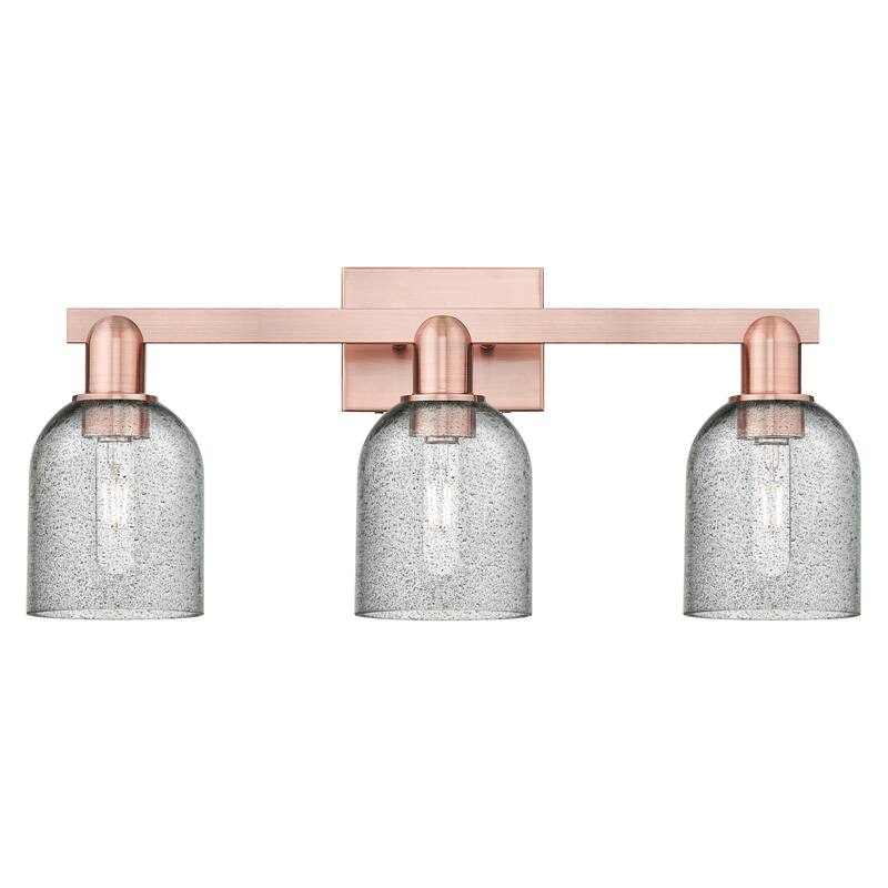Innovations Lighting 716-3W-11-24 Caledonia Vanity Caledonia 3 Light - Antique Copper / Charcoal