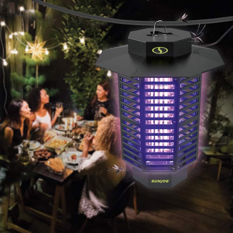 Sun Joe SJ-BZ18W 18-Watt UV Indoor/Outdoor Bug Zapper | 1600 sq ft Coverage | Whisper Quiet Operation - Small
