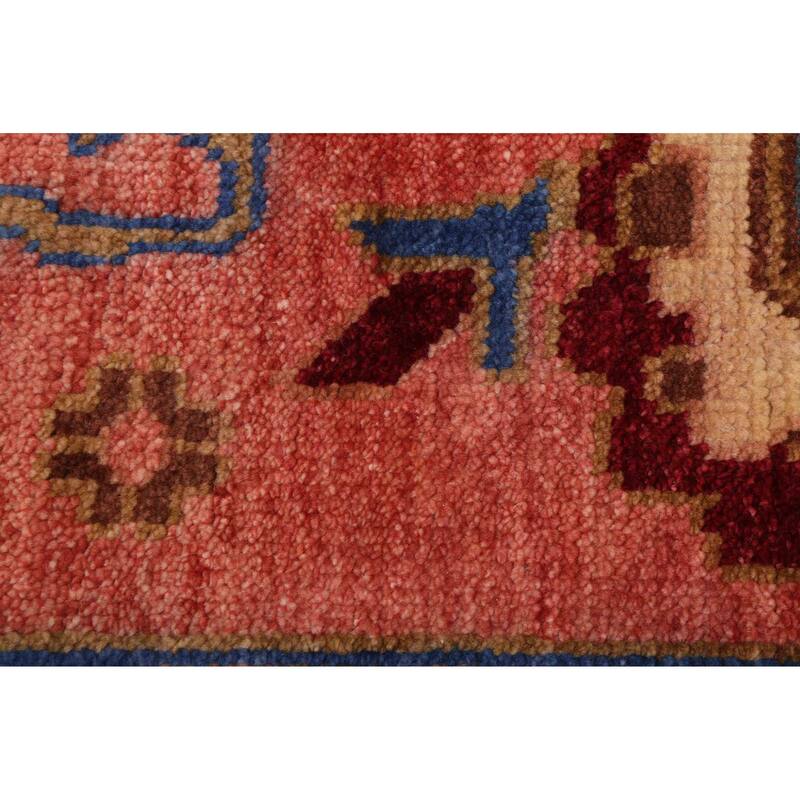 ECARPETGALLERY Hand-knotted Modern Oushak Light Red Wool Rug - 8'3 x 9'11