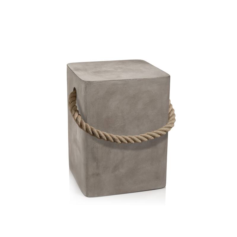 Tiziano Concrete Stool with Rope Handle