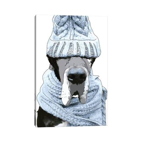 iCanvas "Great Dane Winter Sweater" by Sketch and Paws Canvas Print