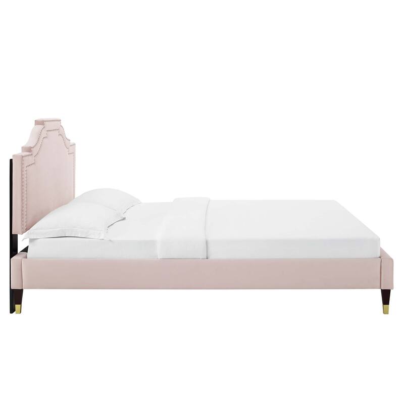 Adelaide Performance Velvet King Platform Bed