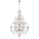 preview thumbnail 3 of 4, Traditional Crystal 20 Light Polished Chrome Chandelier - 37"W x 52.5"H
