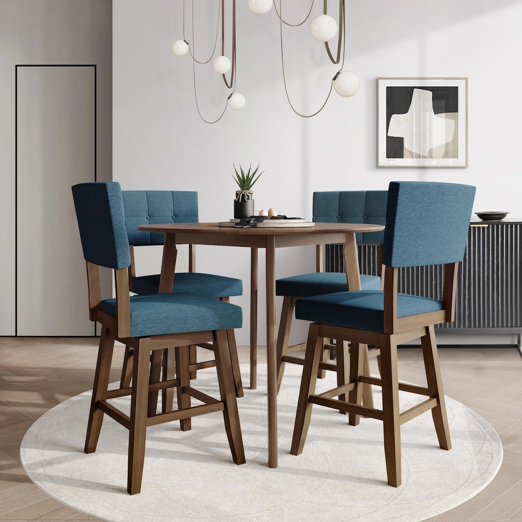 CraftPorch Modern Swivel Counter Chair with Round Table