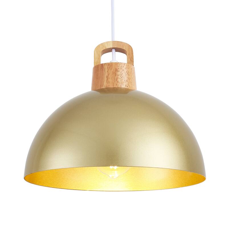 1-Light Pendant Light with Dome Shape, Classic Semi Flush Mount Chandelier for Dining Room Living Room Bedroom Kitchen