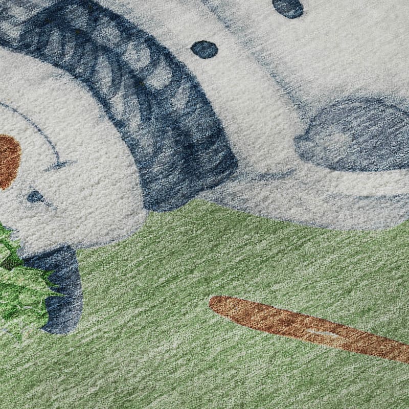Premium Washable Super Soft Winter Holiday Snowman Mayfield Rug