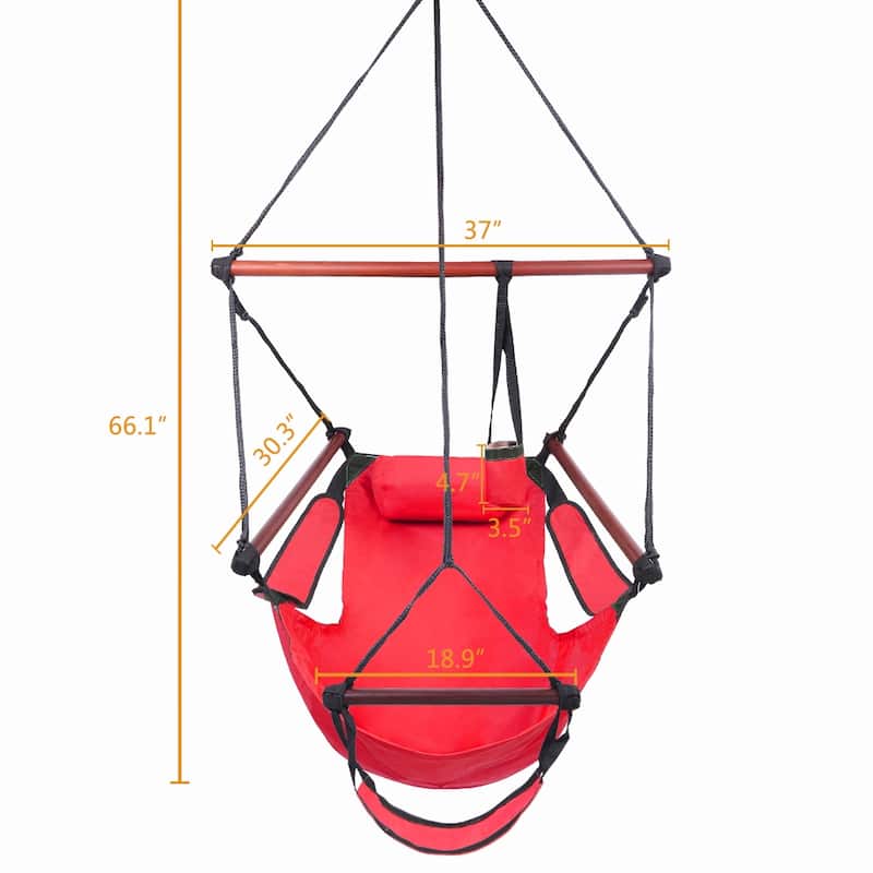 42" Outdoor S-shaped Hook High Strength Assembled Hanging Seat