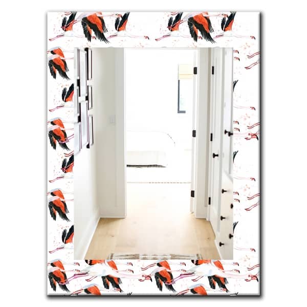 Art Decor Tropical Flamingo Print Indoor Ultra-Thin Vinyl Floor Mat 