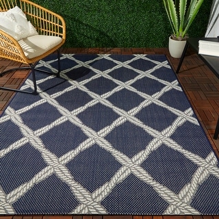 Doyle Nautical Trellis Indoor/Outdoor Area Rug - Bed Bath & Beyond ...
