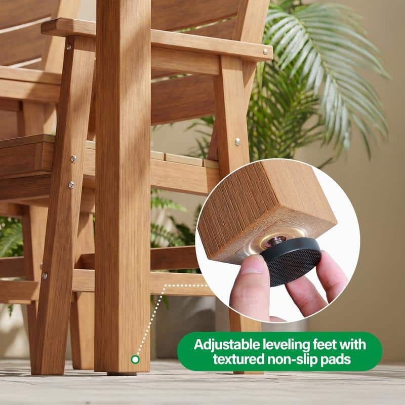 WINSOON 5-Piece HIPS All Weather Outdoor Patio Dining Sets,1-Table 4-Chairs