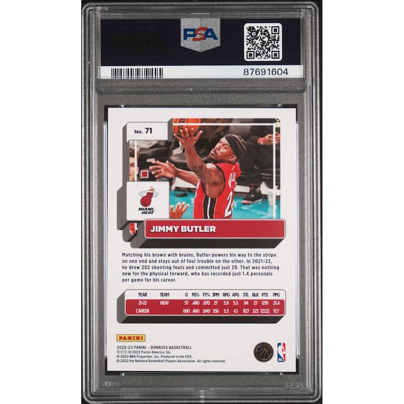 Jimmy Butler 2022 Panini Donruss Red Choice Basketball Card #71 Graded PSA 10 - 8'6" x 11'6"