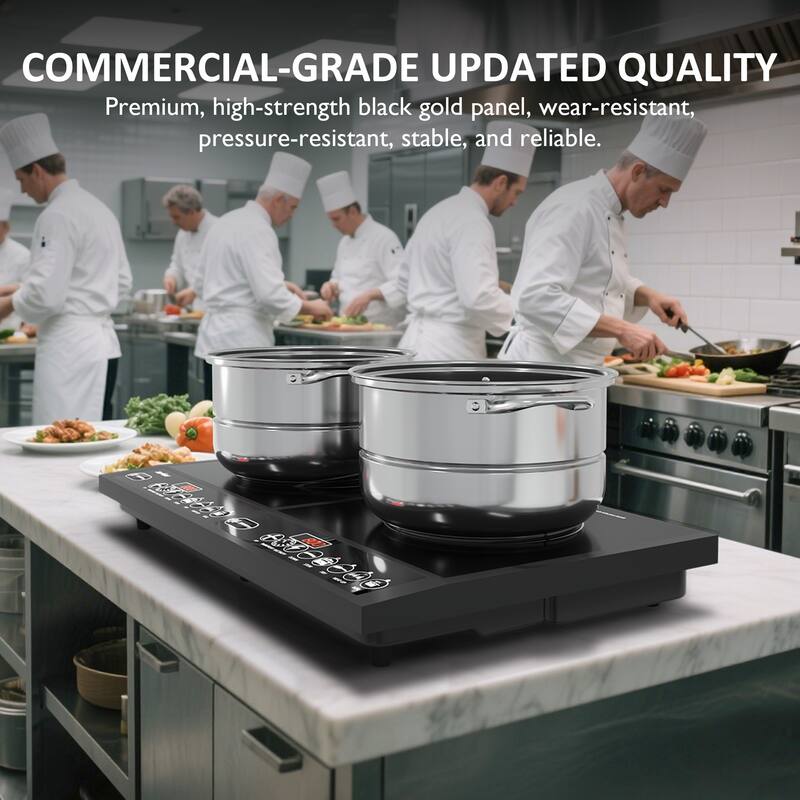 1000W+800W Electric Induction Cooktop with 2 Burner