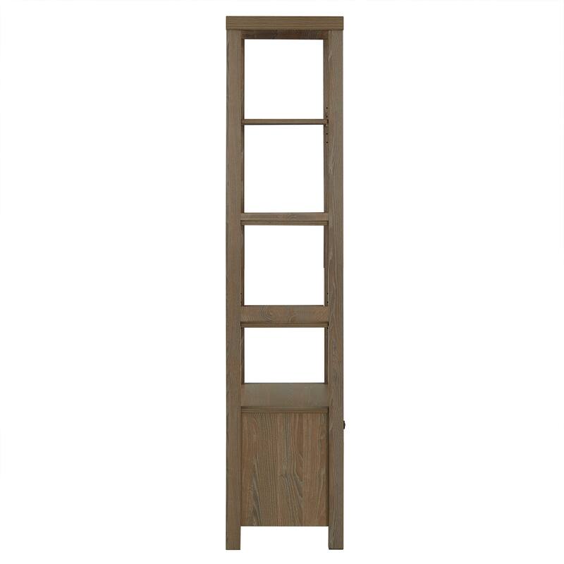 Hinesburg 4-tier/5-tier Adjustable Bookshelf with Drawer by iNSPIRE Q Classic