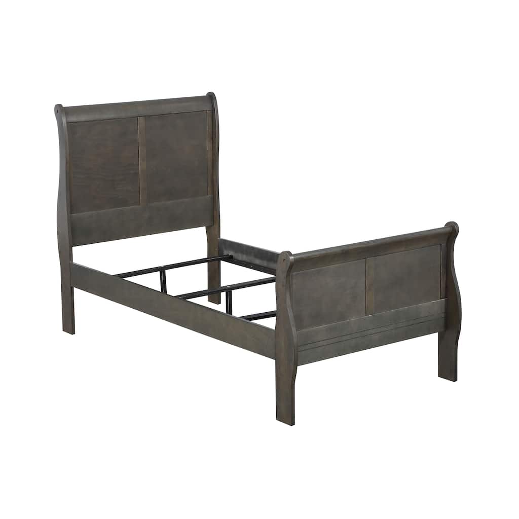 Cavender Dark Grey Sleigh Panel Bed