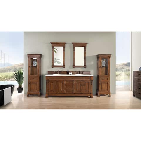 James Martin Vanities Brookfield 26" Mirror, Country Oak - 26" W x 3.7" D x 41.3" H
