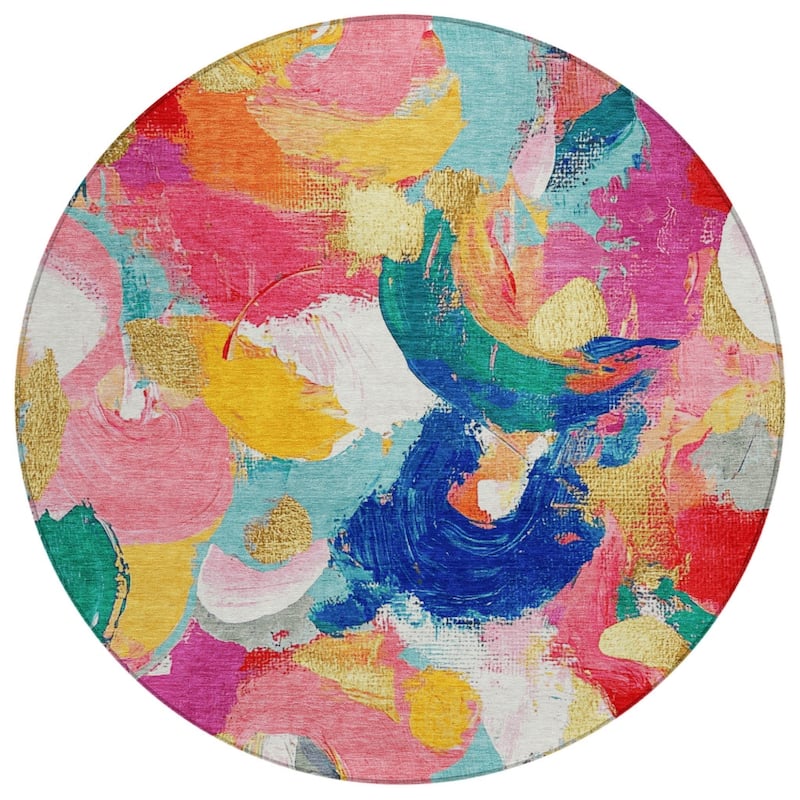 HomeRoots Abstract Transitional Rectangle Outdoor Rug